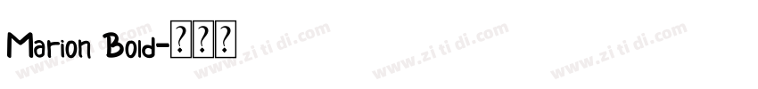 Marion Bold字体转换